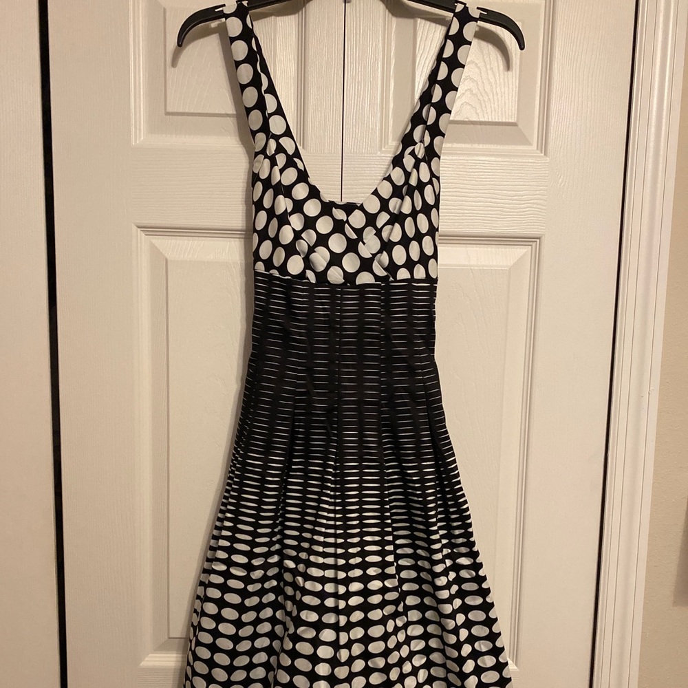 Poka-dot and stripped Calvin Klein dress